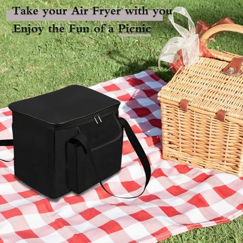 Carrying Bag for Ninja Crispi Air Fryer, Heavy Duty Heat-resistant Portable Outdoor Air fryer Bag with Pocket Travel Carriering Case Bag Compatible with Ninja Crispi Air Fryer FN101GY - Image 7