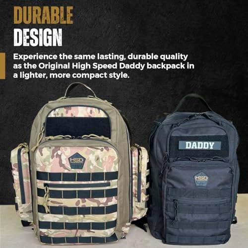HighSpeedDaddy - Baby Diaper Backpack, Military-Grade, Waterproof, Compact Baby Travel Bag w/Stroller Straps & Tablet Sleeve - Image 6