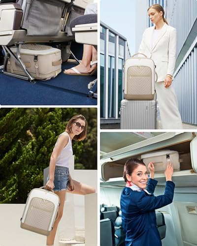 LOVEVOOK Large Travel Backpack for Women, TSA Carry on Backpack for Airplanes, 40L Personal Item Travel Bag for Women fits 17" Laptop,Waterproof Carry on Bag Airplane Approved with 3 Packing Cubes - Image 8