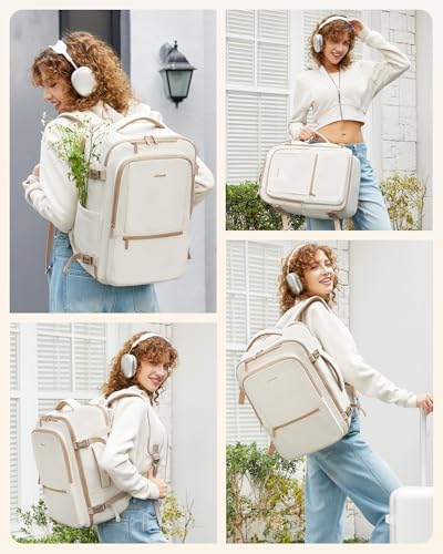 LOVEVOOK Travel Backpack for Women & Men, 40L Large Carry On Backpack Airline Approved, TSA Personal Item Weekender Bag, Water Resistant Laptop Backpack with 3 Packing Cubes for Travel Essentials - Image 6