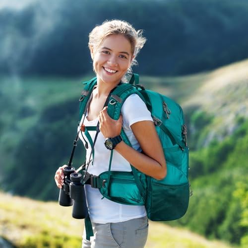 Maelstrom Hiking Backpack,40L Waterproof Camping Backpack,Men Women Packable Hiking Daypack with Rain Cover,Lightweight Travel Backpack-Green - Image 8