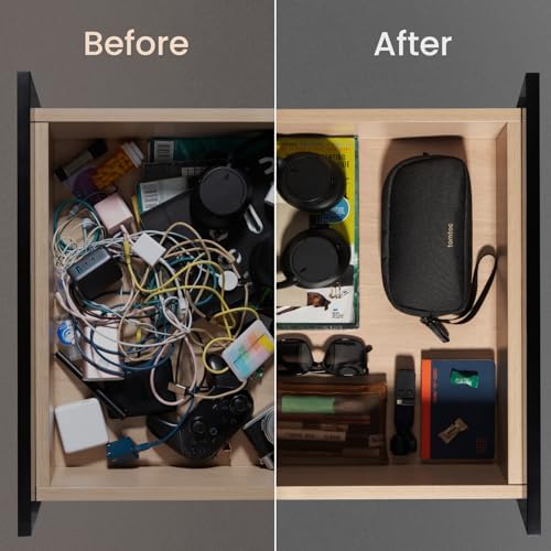tomtoc Electronics Organizer Travel Case, Water Resistant Travel Bag Cable Organizer for Essentials, Tech Pouch Accessories Carry Storage for Cord, Phone, Cables, Airpods, USB Flash Drive, Daily Items - Image 9