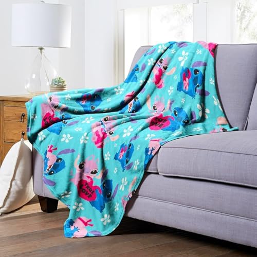 Disney Lilo and Stitch Travel Blanket and Pillow Set - Bundle with 40"x 50" Throw Blanket, Pillow, Stickers, More | Lilo and Stitch Travel Accessories for Kids, Girls - Image 4