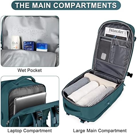 coofay Travel Backpack For Women Men Airline Approved Carry On Backpack Flight Approved Waterproof Sports Luggage Backpack Casual Daypack Small Hiking Backpack - Image 6