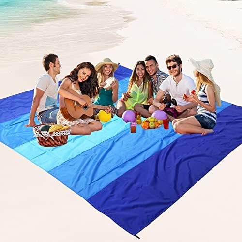 Beach Blanket Waterproof Sandproof Beach Mat 79" X 83" /10'x9'for 2-8 Adults Quick Drying Outdoor Picnic Mat Beach Accessories for Travel, Camping, Hiking - Image 6