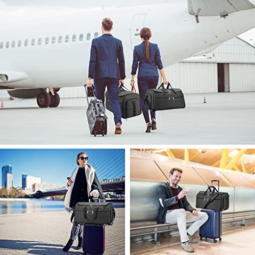 Garment Duffle Bags for Travel, Bukere Convertible Carry on Garment Duffel Bag for Men Women, Shoe Compartment, 2 in 1 Hanging Dress Suitcase Suit Travel Bags, Midnight Grey - Image 7