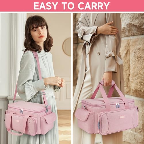 Carrying Case Compatible with Cricut Joy Xtra,Protable Travel Storage Bag with Removable Dividers Fits for Cricut Joy Xtra Accessories and Supplies,Pink - Image 6