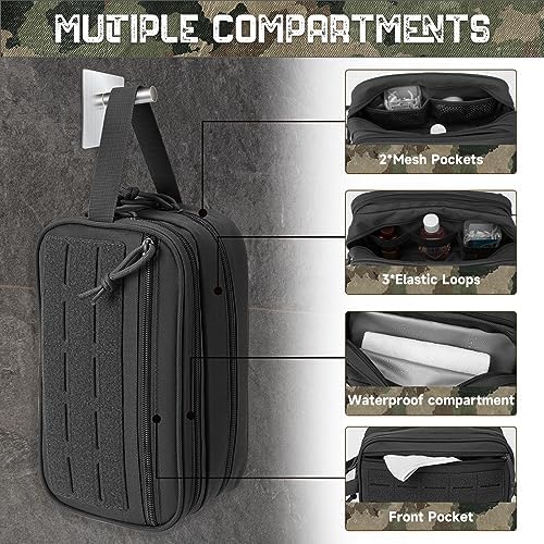 QT&QY Tactical Toiletry Bag For Men Hygiene Bag EDC Military Tool Molle Pouches Small Dopp Kit Mens Shaving Kit Travel shower Bags - Image 4