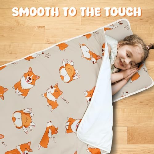 Unicorn Nap Mats for Preschool Daycare Toddler Nap Mat for Girls Daughter Kids Nap Mat with Pillow and Blanket - Birthday Gifts for Kids Granddaughter Kindergarten Travel Napping,50"x20" - Image 3