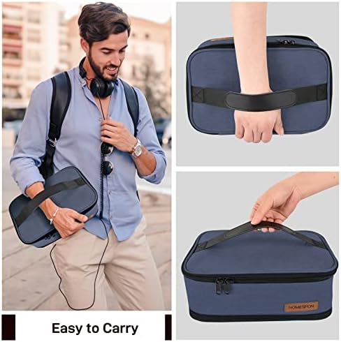 HOMESPON Expandable Lunch Bag for Men Women Insulated Lunch Box Holder with Handle for Picnics Work Travel(Blue) - Image 6