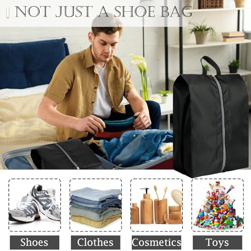 Shoe Bags for Travel, Set of 4 Pack Shoe Travel Bags for Packing, Large Waterproof Portable Travel Shoe Bag with Zipper Travel Essentials Women for and Men - Image 6