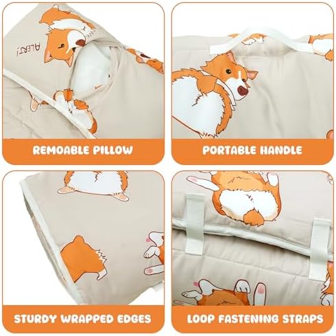 Unicorn Nap Mats for Preschool Daycare Toddler Nap Mat for Girls Daughter Kids Nap Mat with Pillow and Blanket - Birthday Gifts for Kids Granddaughter Kindergarten Travel Napping,50"x20" - Image 6