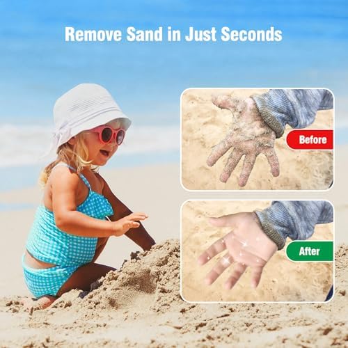 Talc-Free Double Capacity Sand Remover for Beach - Gentle on Skin Instant Sand Removal Bag with Natural Ingredients - Beach Essentials & Accessories for Vacation Travel and Cruise - Image 2