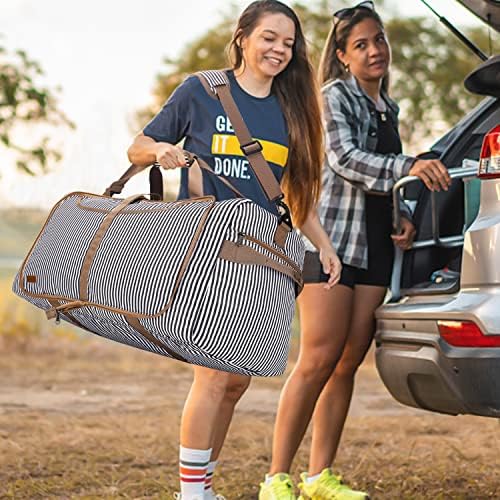 150L Duffle Bag for Travel, Extra Large Foldable Waterproof Travel Duffel Bags Weekender Overnight Bag for Men and Women with Shoe Compartment - Image 8