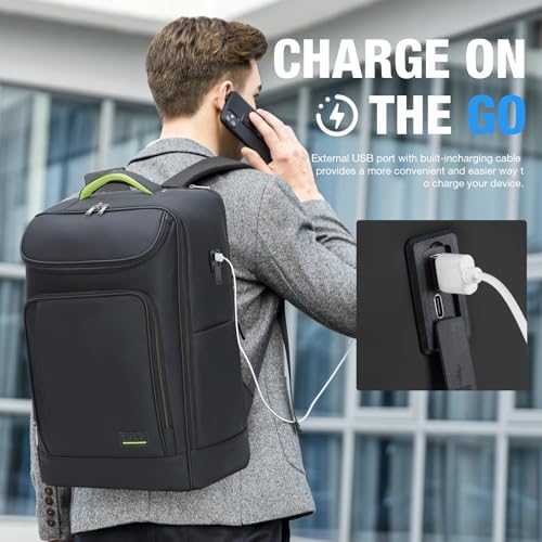 Lekebobor Travel Rolling Backpack, 18 inch Waterproof Bag with 360° Wheels for 15.6" Laptop, Convertible Airline Approved Travel Back Pack for Men & Women, Business, Commuter - Image 6