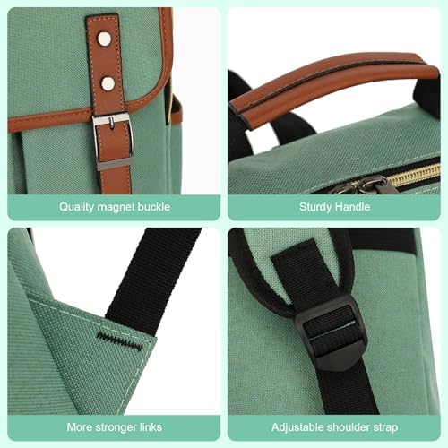 Vintage Laptop Backpack for Travel, College, Fashion Casual Teacher Backpack for Women Men Fits 15.6Inch Notebook - Image 6