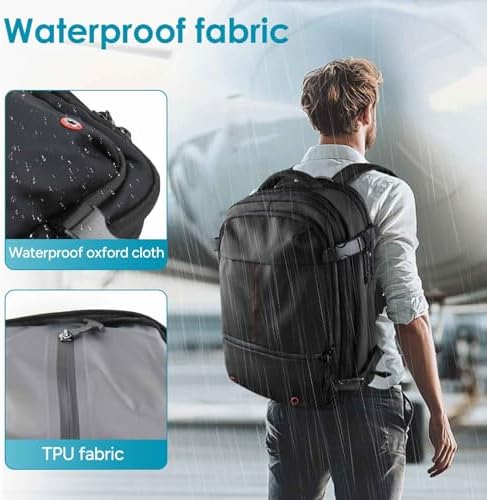 travel inspira Airback Backpack for Travel, 60L Expandable Vacuum Backpack with Electric Vacuum Pump, Water-Resistant & TSA Anti-Theft for Airplane Vacuum Seal Compression Air-Seal Bag for Travel - Image 8