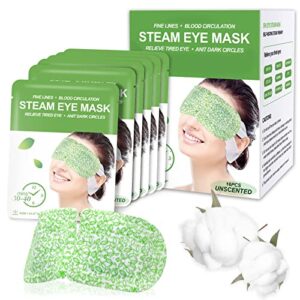16 Packs Steam Eye Masks for Dry Eyes, Warm Compress Relief for Eye Fatigue & Puffiness, Sleep Heated Eye Mask, Disposable Travel Essentials, Spa Relaxation Gift for Women, FSA/HSA Eligible, Unscented