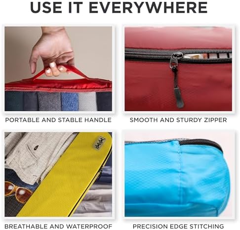 Large Packing Cubes for Travel - 5pc Packing Cubes for Suitcases - Lightweight Luggage Organizer Bags - Image 2