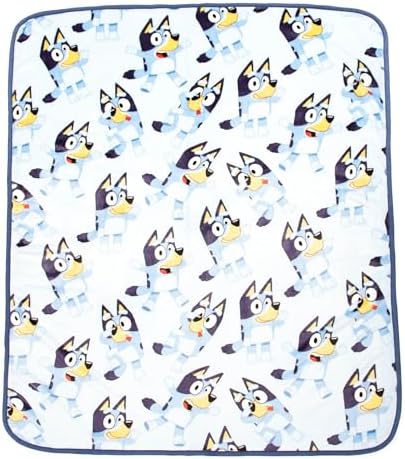 Jay Franco Bluey Kids Travel Set - 3 Piece Set Includes 40 x 50 Throw Blanket, Eye Mask, and Neck Pillow - Super Soft & Cozy Travel Accessories - Image 3
