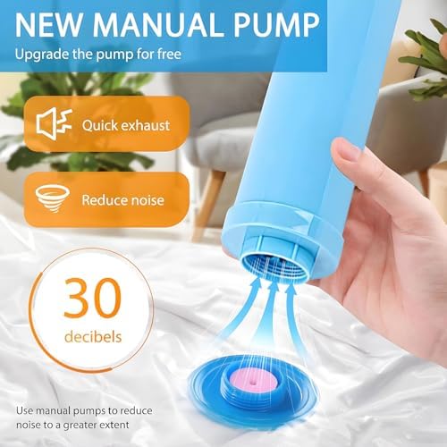 15 Pack Vacuum Storage Bags,Vacuum Seal Bags for Clothing with Hand Pump, 2 Jumbo+4 Large+4 Medium+5 Small, 80% Space Saver Bags for Clothes, Pillows, Comforters and Blankets, Home Travel Essentials - Image 8