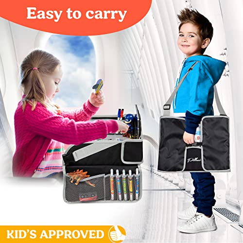 PILLANI Kids Travel Tray for Car - Car Seat Tray for Kids Travel, Road Trip Essentials - Carseat Table for Roadtrip Activities - Must Have Toddler Lap Desk Organizer for Airplane - Car Accessories - Image 5