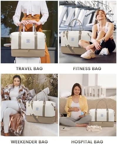 LOVEVOOK Travel Bag Weekender Bags for Women, Carry on Overnight Bag with Shoe Compartment,Duffle Bag with Laptop Pocket,Hospital Bag for Labor Delivery,Gym Tote Bag with Toiletry Bag - Image 7