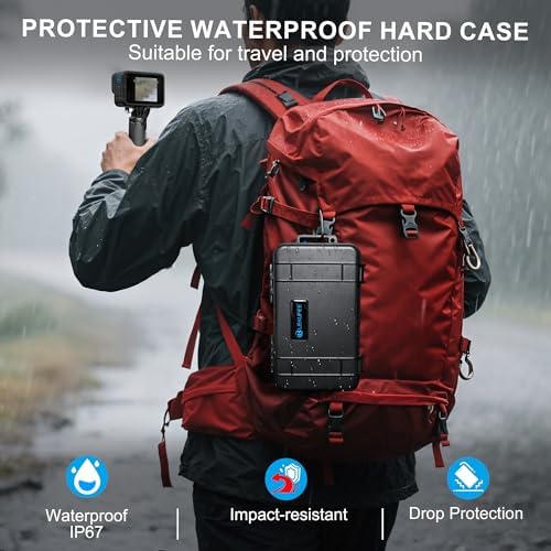 Lekufee Travel Waterproof Hard Case for Gopro Hero 13/12 / 11/10 / 9, Hero 4K, Media Mod, and other Accessories(Case & Bag Only) - Image 5