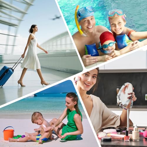 Clear Toiletry Bag, 3 Packs TSA Approved Water resistant Travel Organizer, Airport Airline Travel Essential Carry On Makeup Cosmetic Bags for Women, 3Color - 3 packs - Image 7