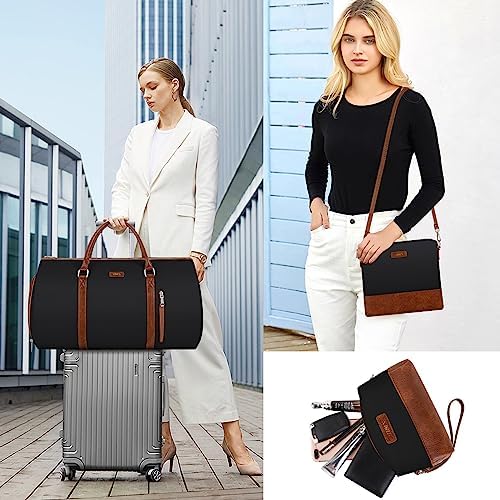 Convertible Garment Duffel Bag for Travel - Carry On Garment Bags With Toiletry Bag Large Weekender Bag for Men Women 2 in 1 Hanging Suitcase Suit Travel Duffel Overnight Bags 4pcs Set - Image 6