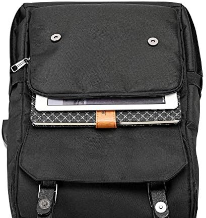 YALUNDISI Vintage Backpack Travel Laptop Backpack with usb Charging Port for Women & Men College Backpack Fits 15.6 Inch Laptop Black - Image 5