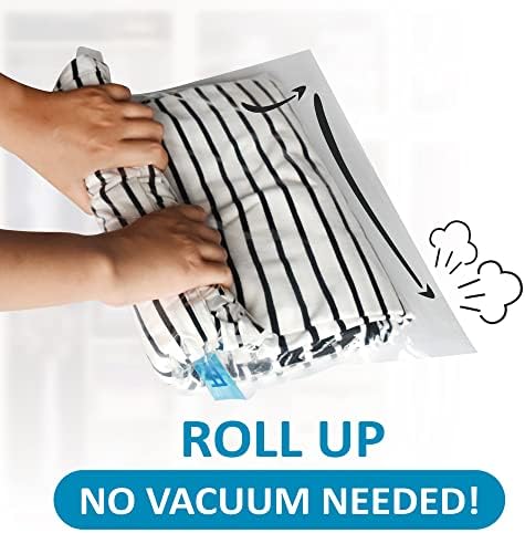 Compression Bags for Travel - Travel Essentials - 24 Pack Space Saver Bags - No Vacuum Needed - Compression Packing Bags for Cruise Accessories - Image 7