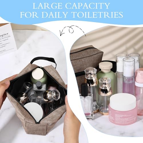 8 PCS Travel Toiletry Bag for Women and Men, Travel Pouch, Large Shaving Bag, Portable Grooming Bags, Foldable Storage Bags with Handle for Cosmetics Toiletries Tools, 4 Colors - Image 4