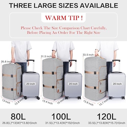 150L Duffle Bag for Travel, Extra Large Foldable Waterproof Travel Duffel Bags Weekender Overnight Bag for Men and Women with Shoe Compartment - Image 4