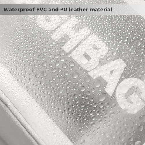 Travel Toiletry Bag for Women and Men, Matte Translucent Toiletry Bag with Handy Handle, Makeup Cosmetic Organizer Bag for Travel Toiletries Accessories (White) - Image 4