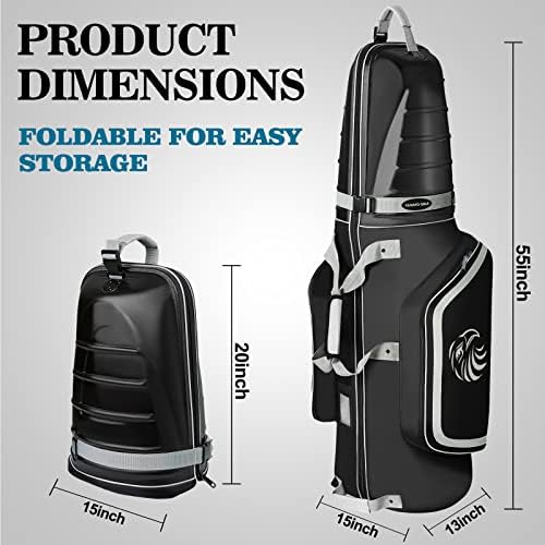 yamato Golf Travel Bag Golf Travel Case With Abs Hard Shell Top Travel Golf Bags For Airlines With Wheels For Golf Clubs Luggage Travel Bags,Great Golf Gift For Golfer - Image 4