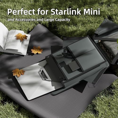Starlink MINI Backpack, Starlink MINI Case for Power Cables, Battery Adapter & More, Waterproof Travel Bag for Accessories with TSA Lock & Charging Ports, Anti-theft - Image 2
