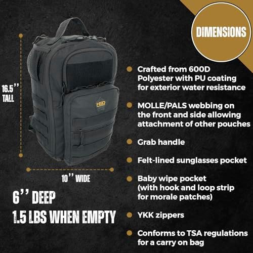 HighSpeedDaddy - Baby Diaper Backpack, Military-Grade, Waterproof, Compact Baby Travel Bag w/Stroller Straps & Tablet Sleeve - Image 5