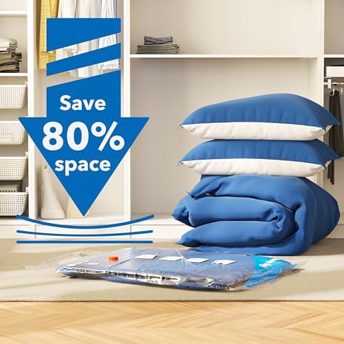 Vacuum Storage Bags with Electric Air Pump 8 Combo (2 Jumbo/2 Large/2 Medium/2 Small), Travel Vacuum Bags For Luggage, Airtight Compression Bags for Clothes, Pillows, Comforters, Blankets, Bedding - Image 3