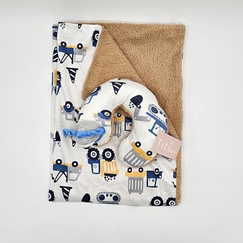 TITI with Love Reversible Baby Blanket and Pillow Set – Lion Baby Blanket with Neck Pillow for Infants, Toddlers, and Travel, 37x27 in - Image 6