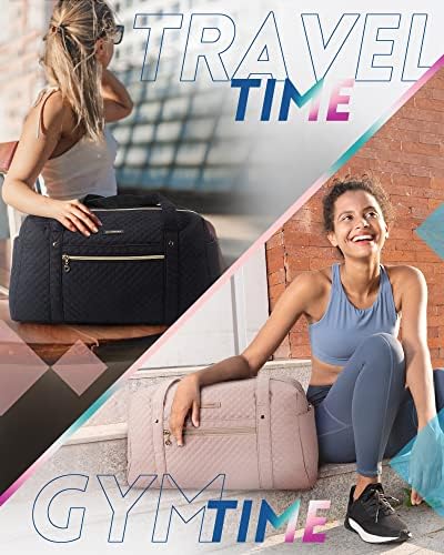 Travel Duffle Bag, BAGSMART 37L Weekender Overnight Bag with Wet Pocket for Women, Large Carry On Bag with Laptop Compartment and Shoes Bag for Travel, Business Trips, Sports(Pink) - Image 3