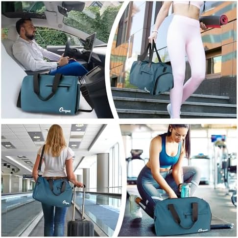 Gryme 15 Inch Small Gym Bag with Shoes Compartment and Wet Pocket, Mini Duffle Bag for Men & Women, Small Sports Bag for Travel Carry On, Swimming, Workout, Weekender Overnight - Image 7
