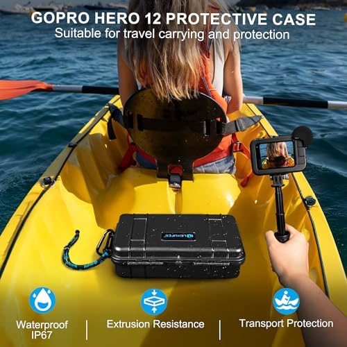 Lekufee Travel Waterproof Hard Case for Gopro Hero 13/12 / 11/10 / 9, Hero 4K, Media Mod, and other Accessories(Case & Bag Only) - Image 6