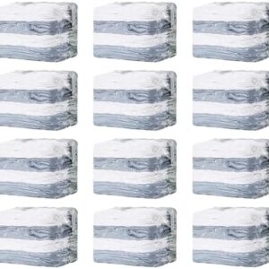 TAILI 12 Pack Vacuum Storage Bags, Space Saver Bags, Jumbo Cube 31x40x15 Inch, Extra Large Vacuum Seal Bags for Comforters, Blankets, Bedding, Clothing, Space Saving Closet Organization, Cream