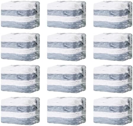 TAILI 12 Pack Vacuum Storage Bags, Space Saver Bags, Jumbo Cube 31x40x15 Inch, Extra Large Vacuum Seal Bags for Comforters, Blankets, Bedding, Clothing, Space Saving Closet Organization, Cream