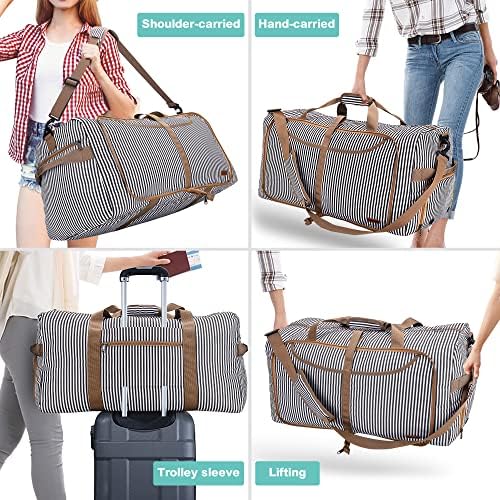 150L Duffle Bag for Travel, Extra Large Foldable Waterproof Travel Duffel Bags Weekender Overnight Bag for Men and Women with Shoe Compartment - Image 2
