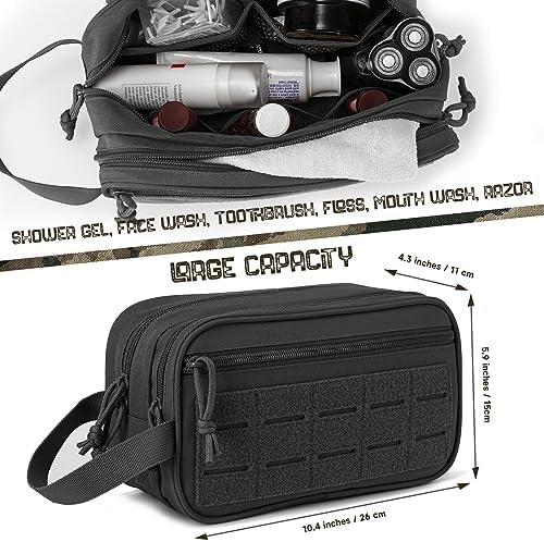 QT&QY Tactical Toiletry Bag For Men Hygiene Bag EDC Military Tool Molle Pouches Small Dopp Kit Mens Shaving Kit Travel shower Bags - Image 2