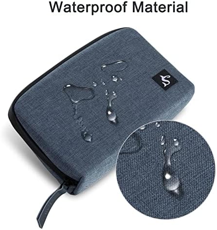 Electronic Organizer Travel Case – Waterproof Cable Bag for Cord, Charger, Hard Disk, Power Bank – Small Tech Storage for Travel, Backpack, Business Trip, Airplane (Blue) - Image 3