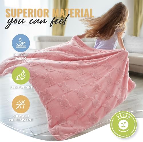 BOACAY Travel Toddler Blanket for Airplane, Car - Soft Kids Throw Blanket for Daycare - Pillow for Girls, Boys with Backpack Clip, Luggage Sleeve - Image 7