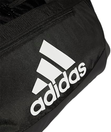 adidas Unisex Defender 4.0 Gym Duffel Bag for Men and Women, Black/White, Medium (66L) - Image 4
